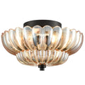 Amber Glass Semi-Flush Ceiling Light-Lighting > Ceiling Lights-casanuva-casanuva