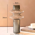 Amber Glass Vase Contemporary Decorative Accent for Living Spaces-Home Decor > Vases-casanuva-casanuva