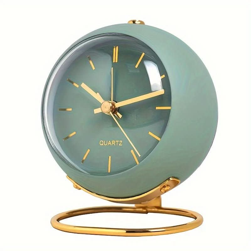 Analog Alarm Clock Silent Mechanism Retro Design-Home Decor > Clocks-casanuva-Green-casanuva