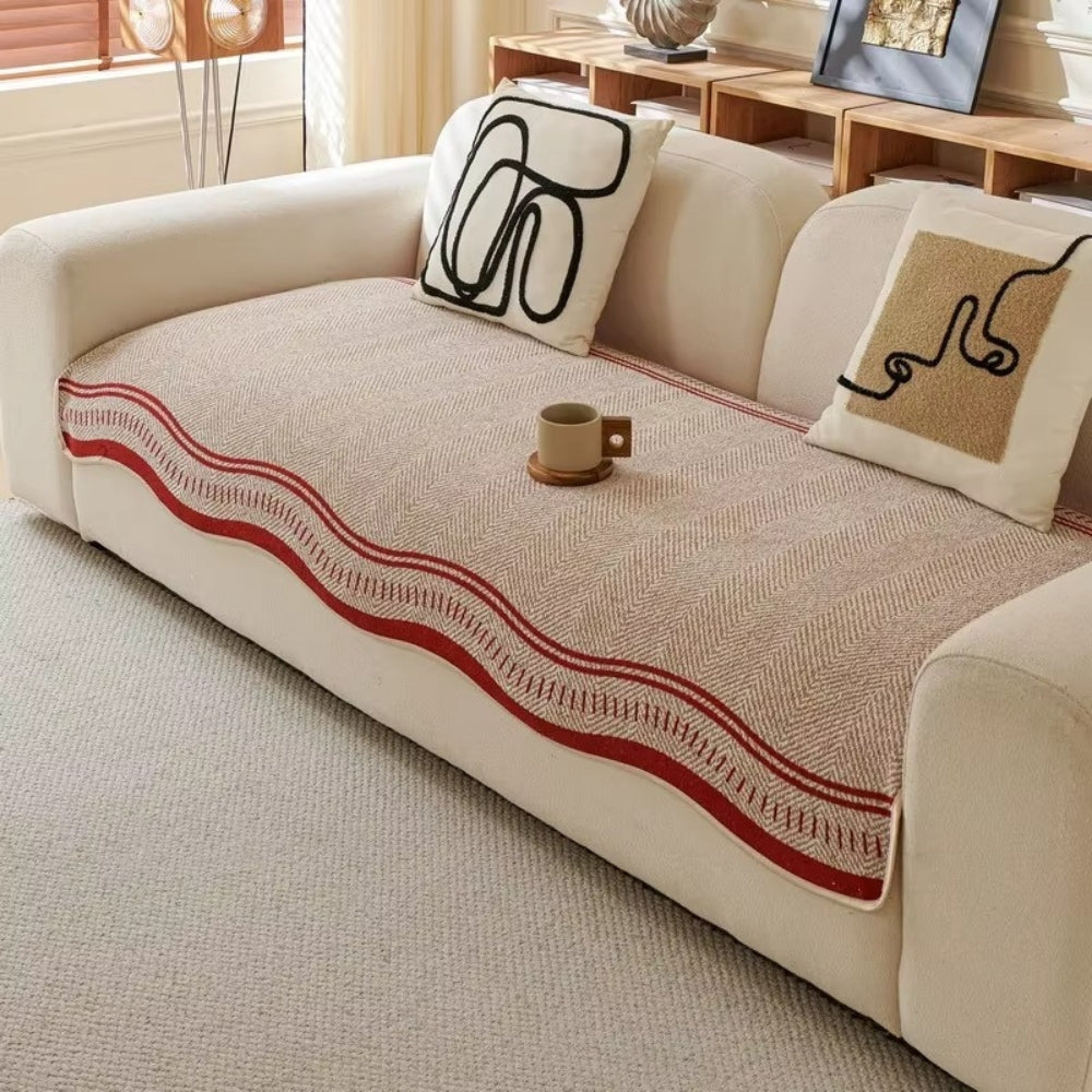 Anti Slip Sofa Cover Modern Wave Design-Covers & Textiles > Sofa Covers-casanuva-casanuva