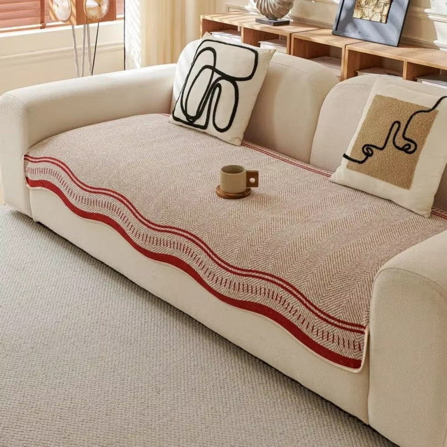 Anti Slip Sofa Cover Modern Wave Design-Covers & Textiles > Sofa Covers-casanuva-casanuva