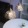 Antique Brass Flower Pendant Light-Lighting > Chandeliers & Pendant Lights-casanuva-casanuva
