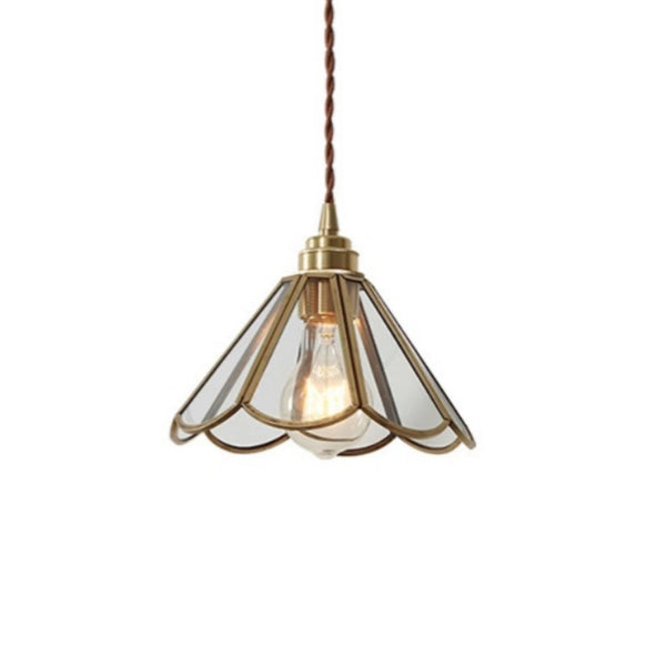 Antique Brass Flower Pendant Light-Lighting > Chandeliers & Pendant Lights-casanuva-A-casanuva