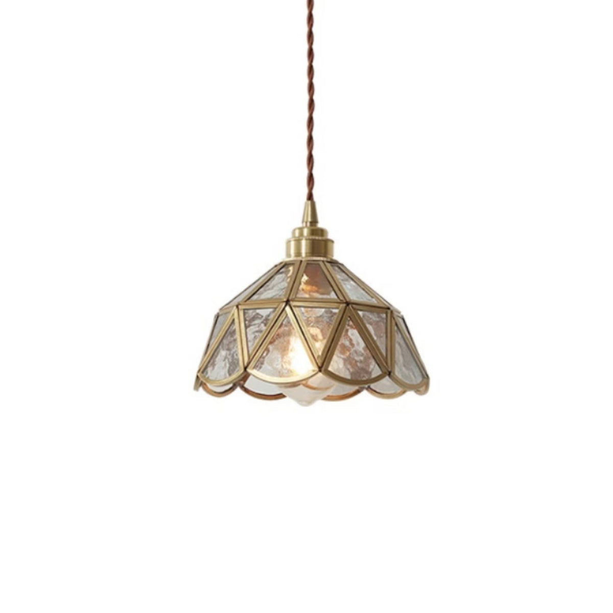 Antique Brass Flower Pendant Light-Lighting > Chandeliers & Pendant Lights-casanuva-C-casanuva