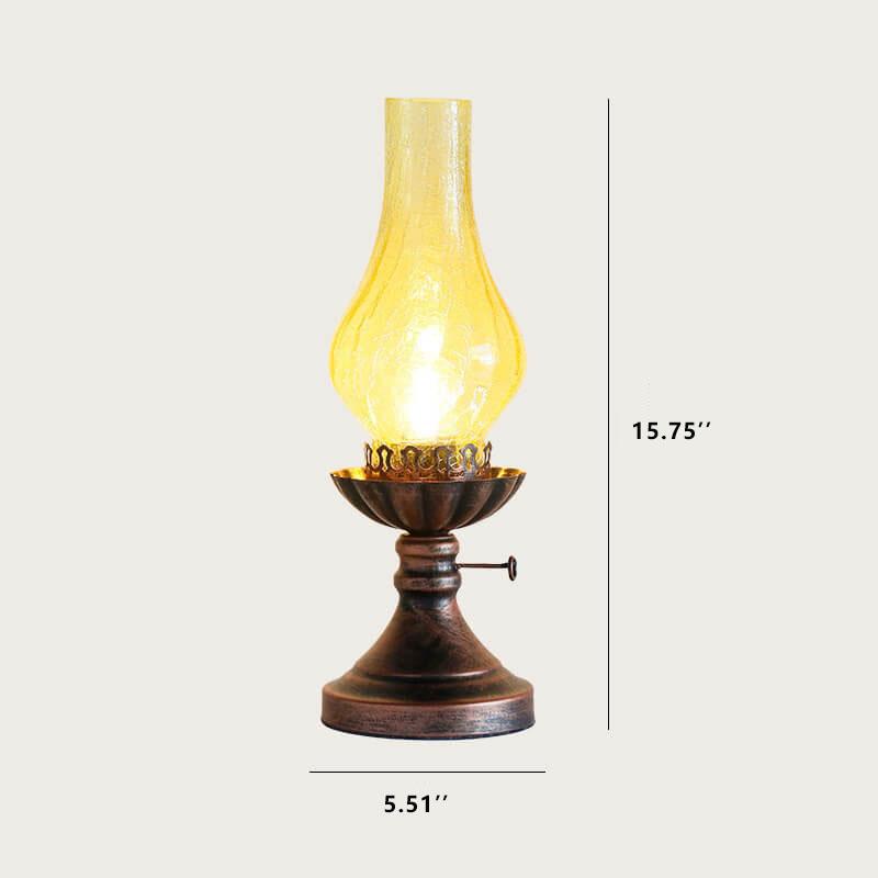 Antique Kerosene Oil Table Lamp 1-Light Vintage Design-Lighting > Table Lamps-casanuva-casanuva
