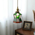 Antique Stained Glass Pendant Light-Lighting > Chandeliers & Pendant Lights-casanuva-casanuva