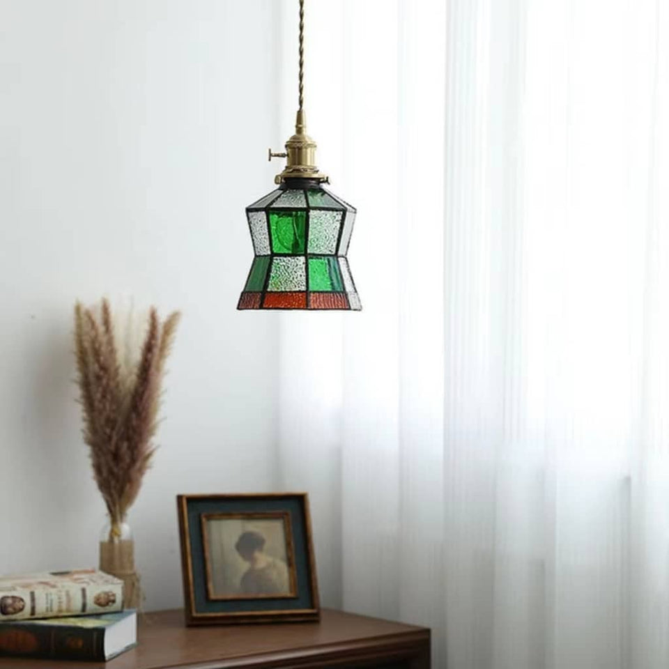 Antique Stained Glass Pendant Light-Lighting > Chandeliers & Pendant Lights-casanuva-casanuva