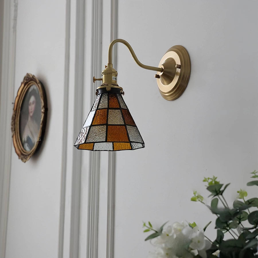 Antique Stained Glass Wall Light-Lighting > Wall Lights-casanuva-casanuva