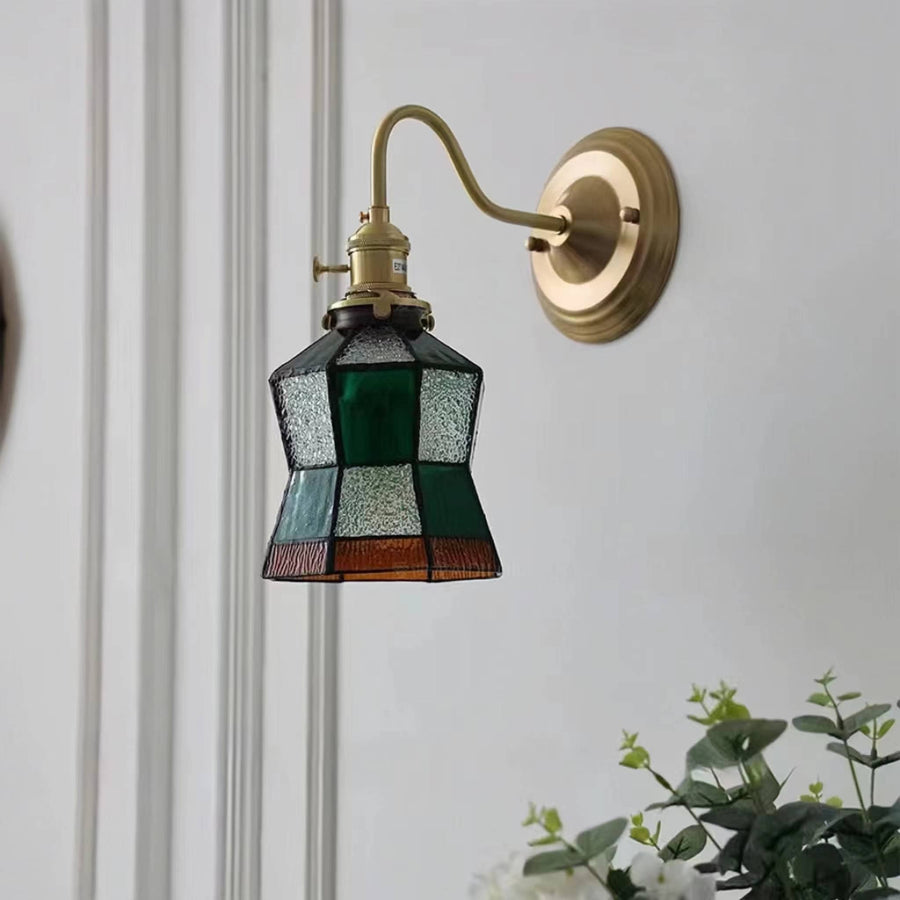 Antique Stained Glass Wall Light-Lighting > Wall Lights-casanuva-casanuva