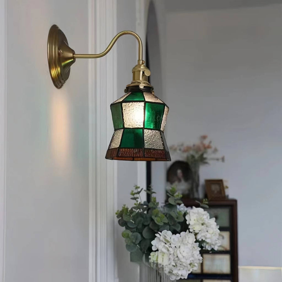 Antique Stained Glass Wall Light-Lighting > Wall Lights-casanuva-casanuva