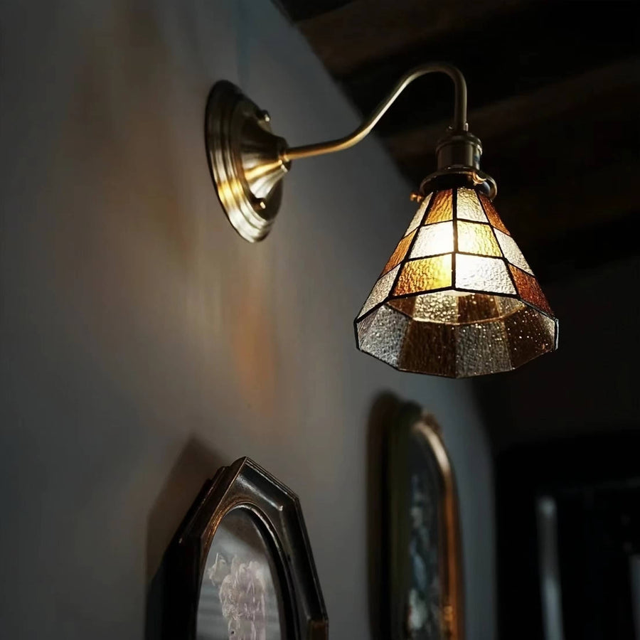 Antique Stained Glass Wall Light-Lighting > Wall Lights-casanuva-casanuva