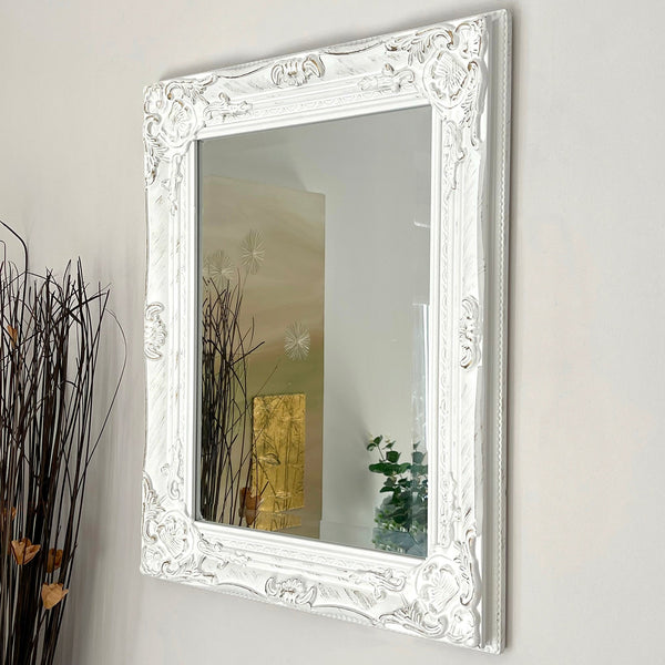 Antique Style Wall Mirror with Wooden Frame-Home Decor > Decorative Accessories-casanuva-casanuva