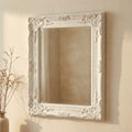 Antique Style Wall Mirror with Wooden Frame-Home Decor > Decorative Accessories-casanuva-casanuva