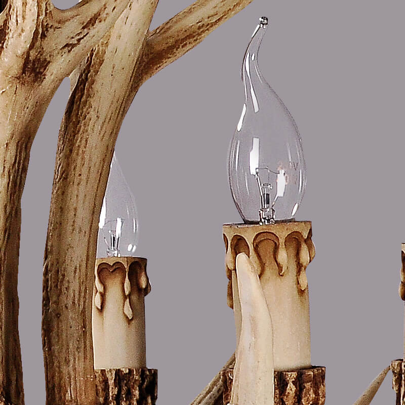 Antler Resin Country Style 6-Light Chandelier-Lighting > Chandeliers & Pendant Lights-casanuva-casanuva
