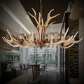 Antler Resin Country Style 6-Light Chandelier-Lighting > Chandeliers & Pendant Lights-casanuva-Beige-110V-120V-casanuva