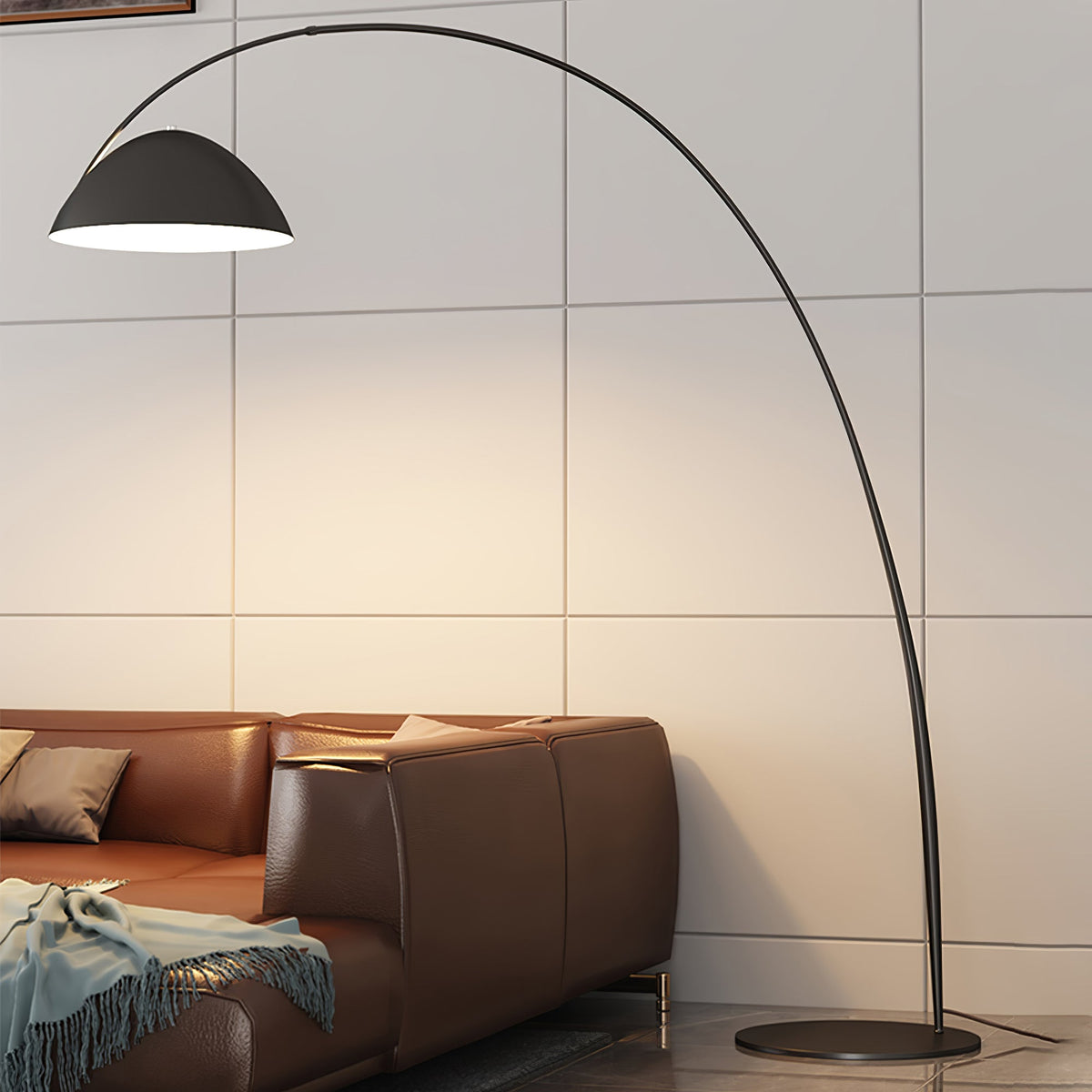 Arc Floor Lamp with Adjustable Shade-Lighting > Floor Lamps-casanuva-casanuva