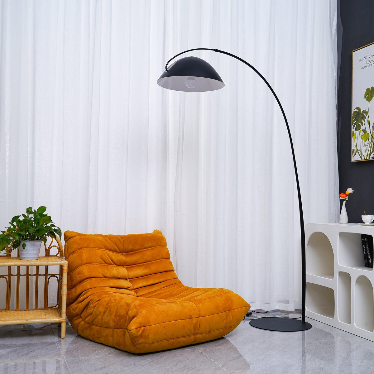 Arc Floor Lamp with Adjustable Shade-Lighting > Floor Lamps-casanuva-casanuva