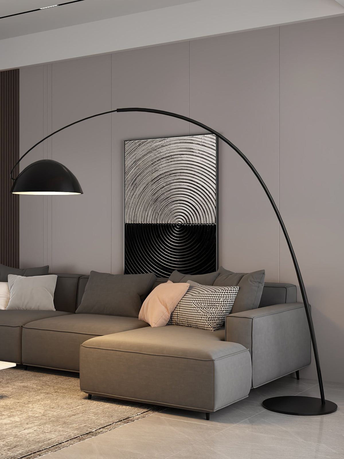 Arc Floor Lamp with Adjustable Shade-Lighting > Floor Lamps-casanuva-casanuva