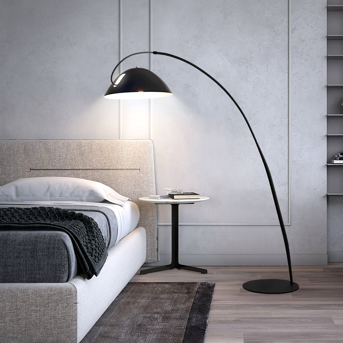 Arc Floor Lamp with Adjustable Shade-Lighting > Floor Lamps-casanuva-casanuva
