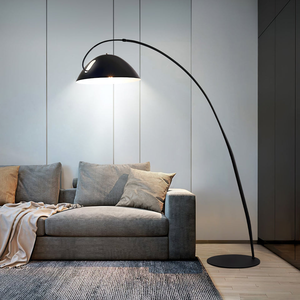 Arc Floor Lamp with Adjustable Shade-Lighting > Floor Lamps-casanuva-casanuva