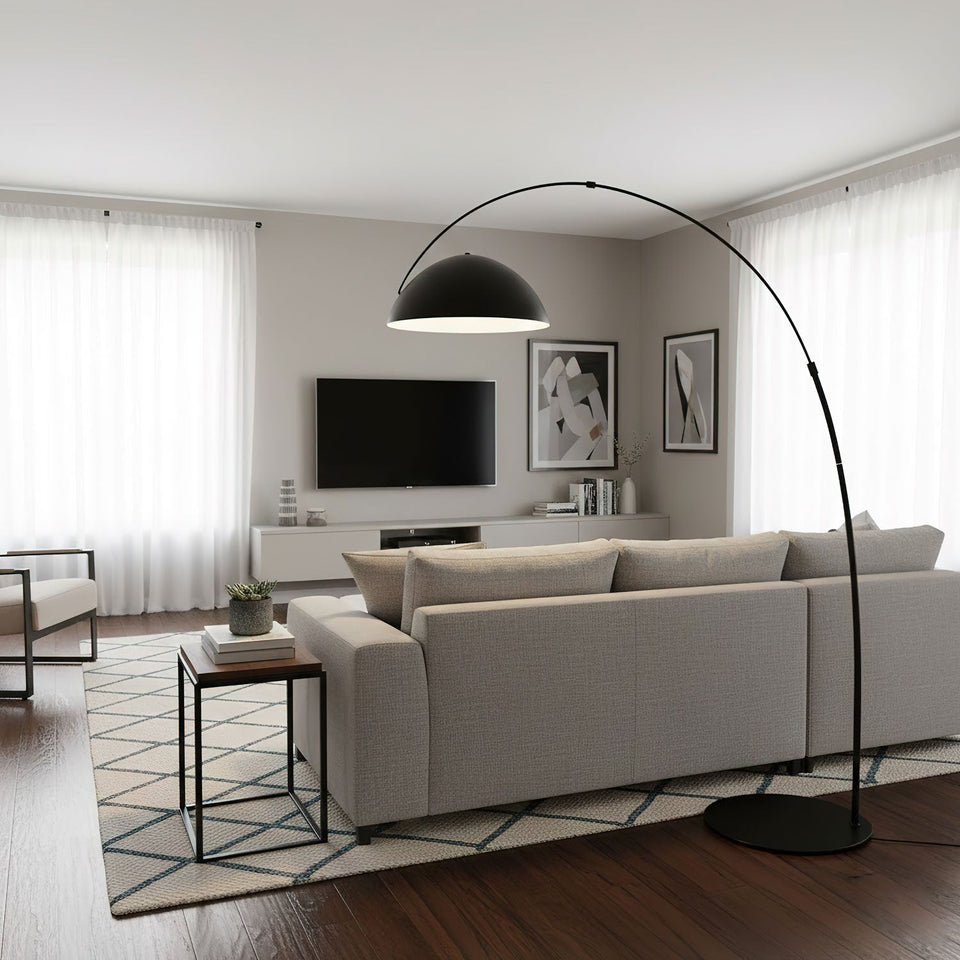 Arc Floor Lamp with Adjustable Shade-Lighting > Floor Lamps-casanuva-casanuva