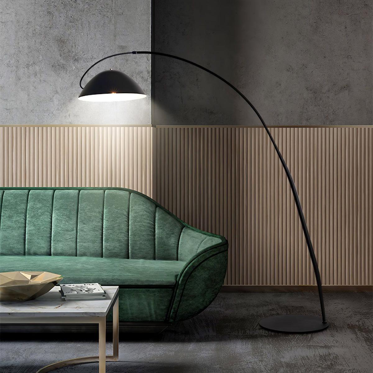Arc Floor Lamp with Adjustable Shade-Lighting > Floor Lamps-casanuva-casanuva