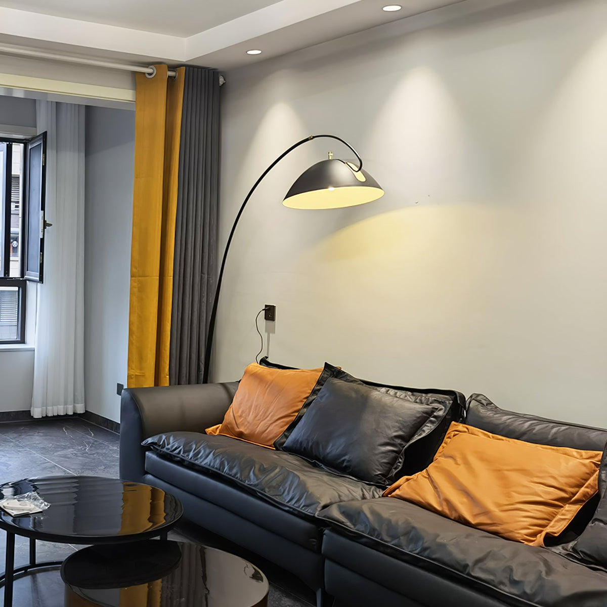 Arc Floor Lamp with Adjustable Shade-Lighting > Floor Lamps-casanuva-casanuva