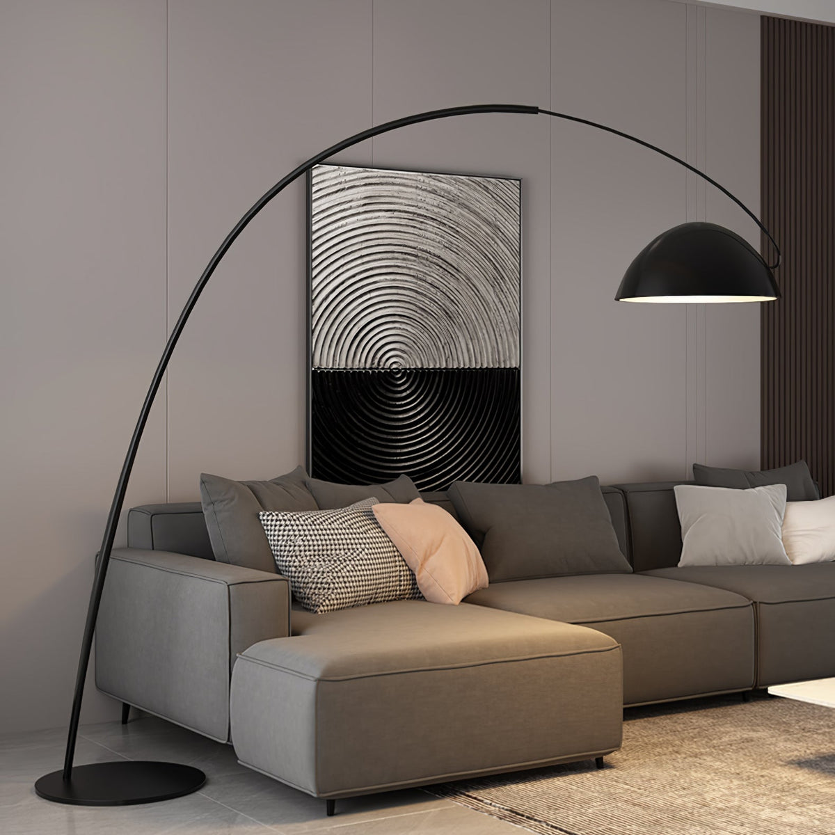 Arc Floor Lamp with Adjustable Shade-Lighting > Floor Lamps-casanuva-casanuva