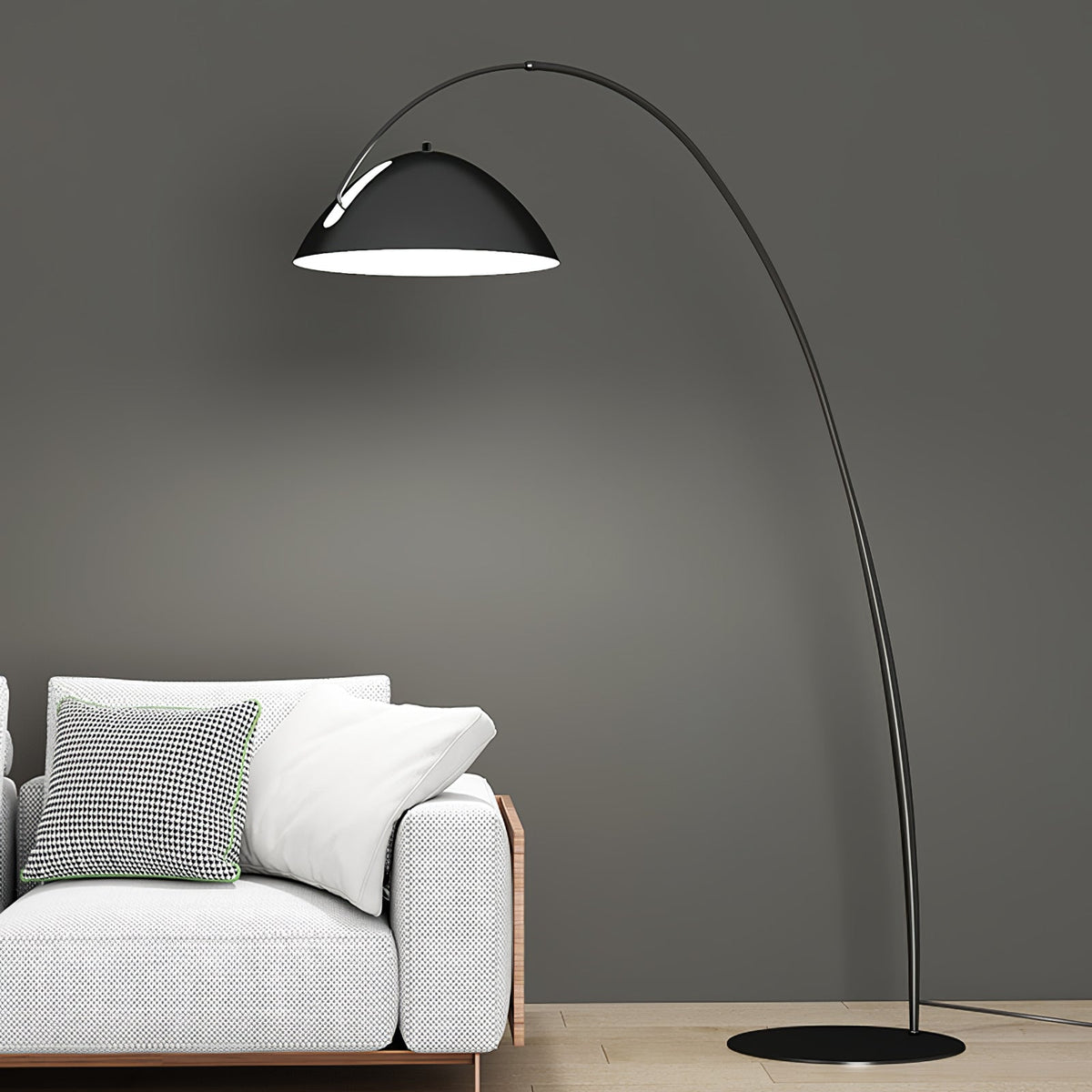Arc Floor Lamp with Adjustable Shade-Lighting > Floor Lamps-casanuva-casanuva