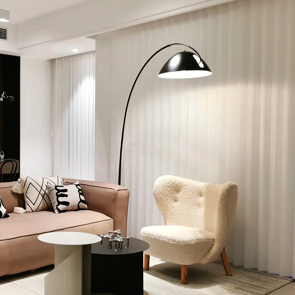 Arc Floor Lamp with Adjustable Shade-Lighting > Floor Lamps-casanuva-casanuva