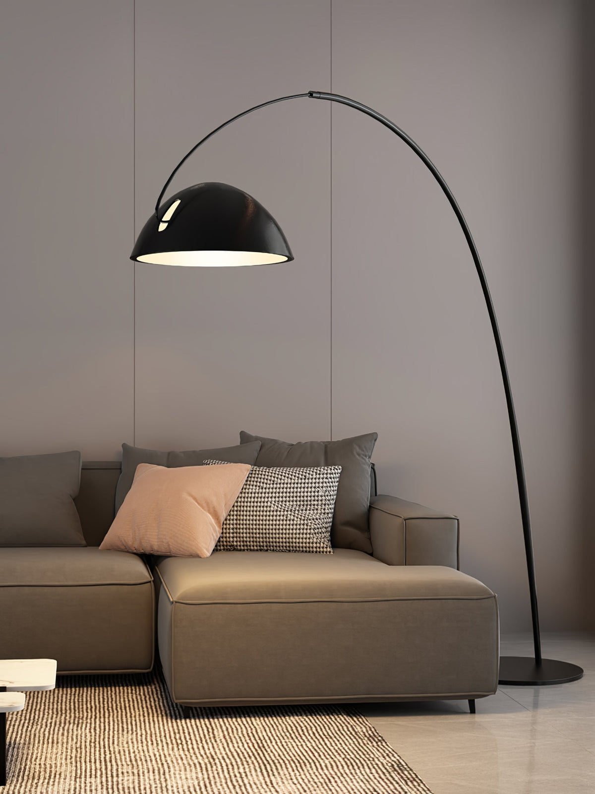 Arc Floor Lamp with Adjustable Shade-Lighting > Floor Lamps-casanuva-casanuva