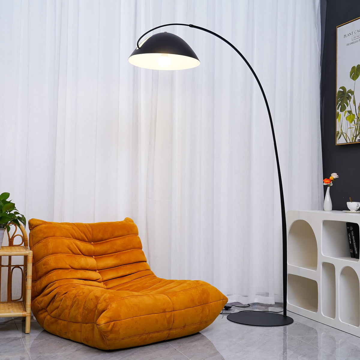 Arc Floor Lamp with Adjustable Shade-Lighting > Floor Lamps-casanuva-casanuva