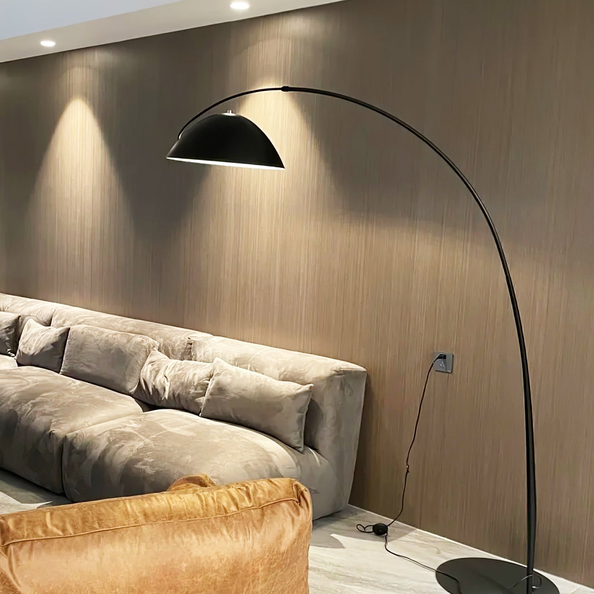 Arc Floor Lamp with Adjustable Shade-Lighting > Floor Lamps-casanuva-casanuva