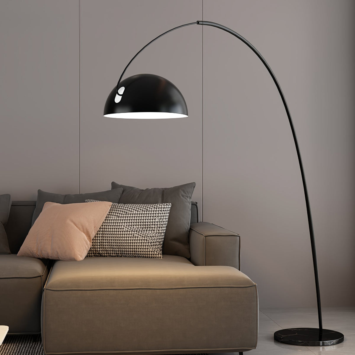 Arc Floor Lamp with Adjustable Shade-Lighting > Floor Lamps-casanuva-casanuva