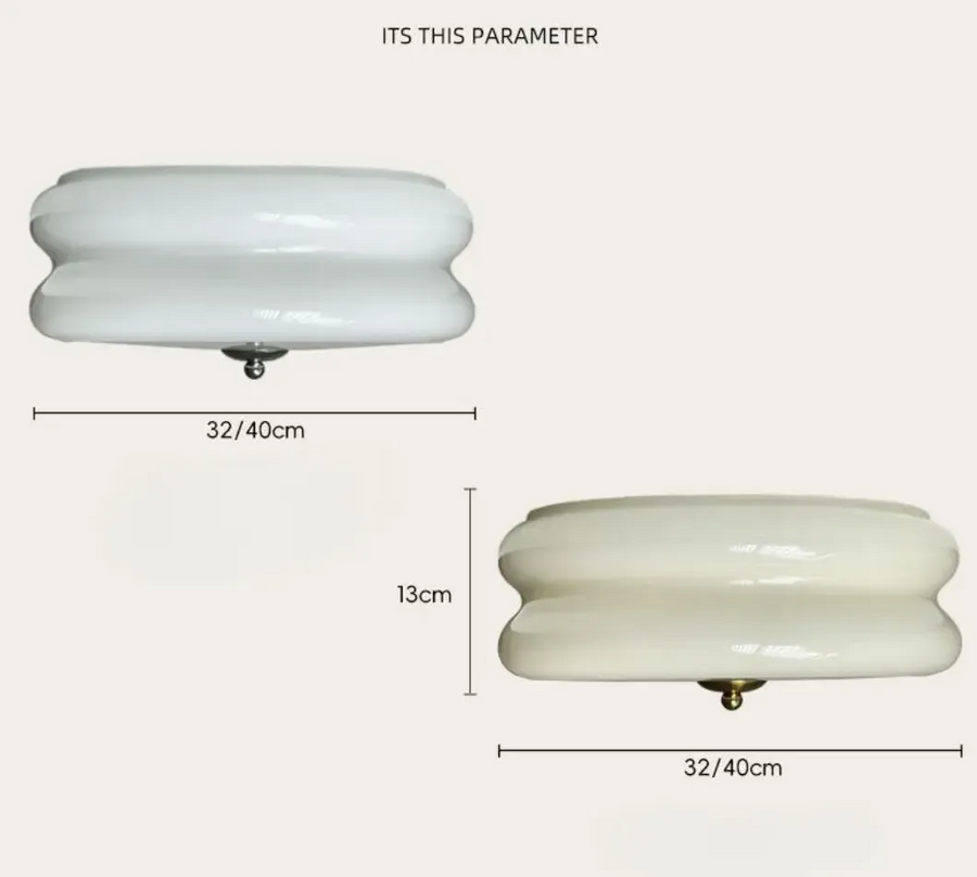Art Deco Cream Cake Ceiling Light-Lighting > Ceiling Lights-casanuva-casanuva