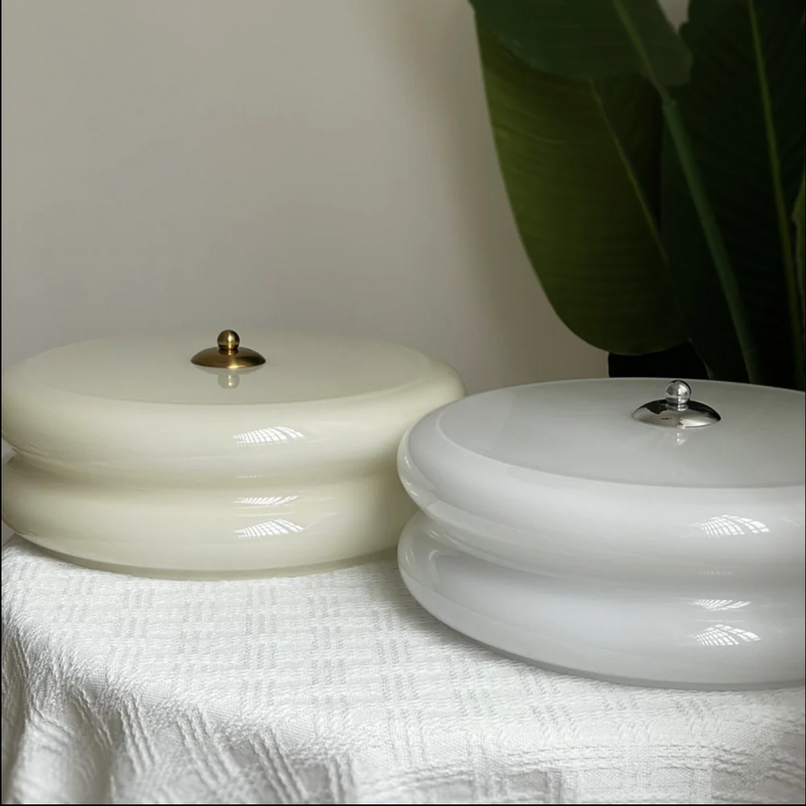Art Deco Cream Cake Ceiling Light-Lighting > Ceiling Lights-casanuva-casanuva