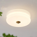 Art Deco Cream Cake Ceiling Light-Lighting > Ceiling Lights-casanuva-White+Gold-32cmx13cm-casanuva