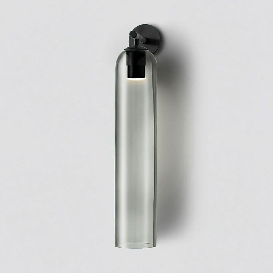 Art Glass Wall Sconce-Lighting > Wall Lights-casanuva-10cmx48cm-Black-Smoke Gray-casanuva