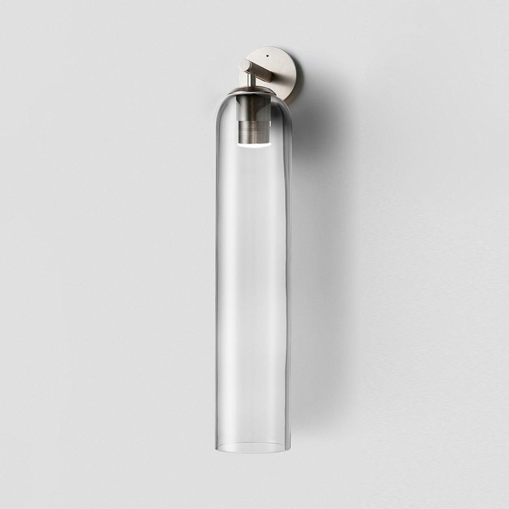 Art Glass Wall Sconce-Lighting > Wall Lights-casanuva-10cmx48cm-Sand Nickel-Clear-casanuva