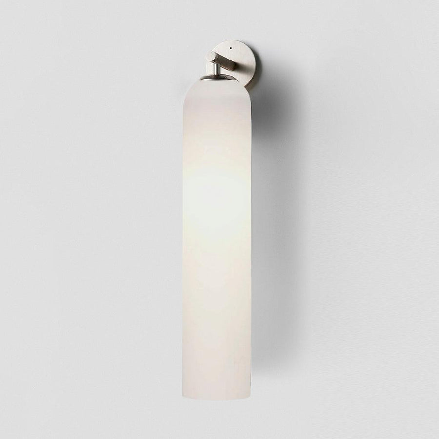 Art Glass Wall Sconce-Lighting > Wall Lights-casanuva-10cmx48cm-Sand Nickel-Matte White-casanuva