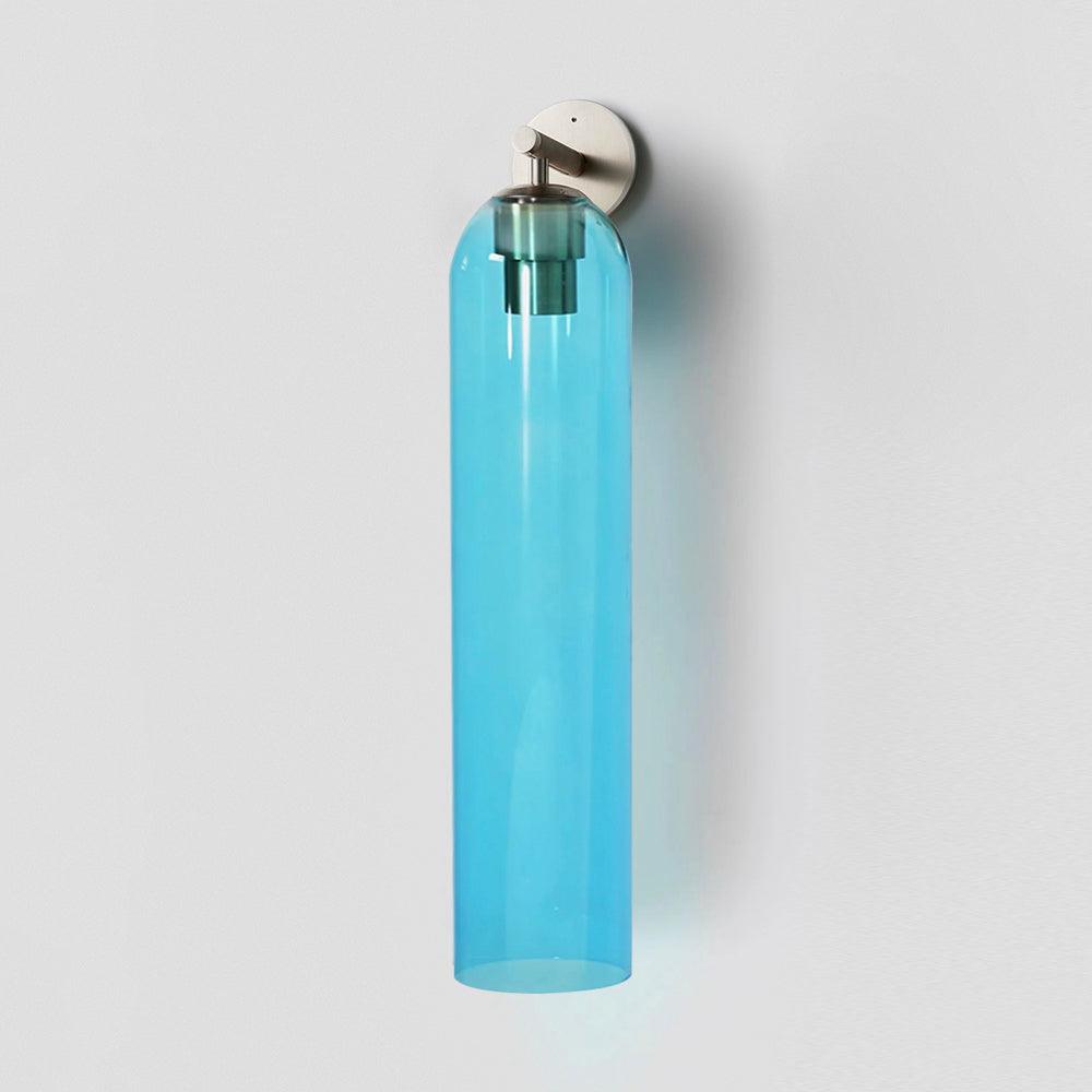Art Glass Wall Sconce-Lighting > Wall Lights-casanuva-10cmx48cm-Sand Nickel-Sky Blue-casanuva
