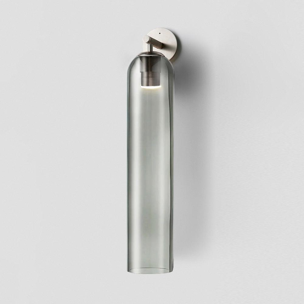 Art Glass Wall Sconce-Lighting > Wall Lights-casanuva-10cmx48cm-Sand Nickel-Smoke Gray-casanuva