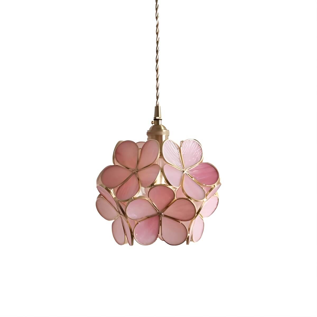 Art Nouveau Glass Pendant Lamp for Bedroom Lighting-Lighting > Chandeliers & Pendant Lights-casanuva-Pink-casanuva