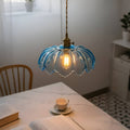 Art Nouveau Lotus Colored Glass Pendant Light-Lighting > Chandeliers & Pendant Lights-casanuva-casanuva