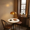 Art Nouveau Lotus Colored Glass Pendant Light-Lighting > Chandeliers & Pendant Lights-casanuva-casanuva