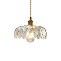 Art Nouveau Lotus Colored Glass Pendant Light-Lighting > Chandeliers & Pendant Lights-casanuva-Clear-casanuva