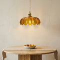 Art Nouveau Lotus Colored Glass Pendant Light-Lighting > Chandeliers & Pendant Lights-casanuva-casanuva