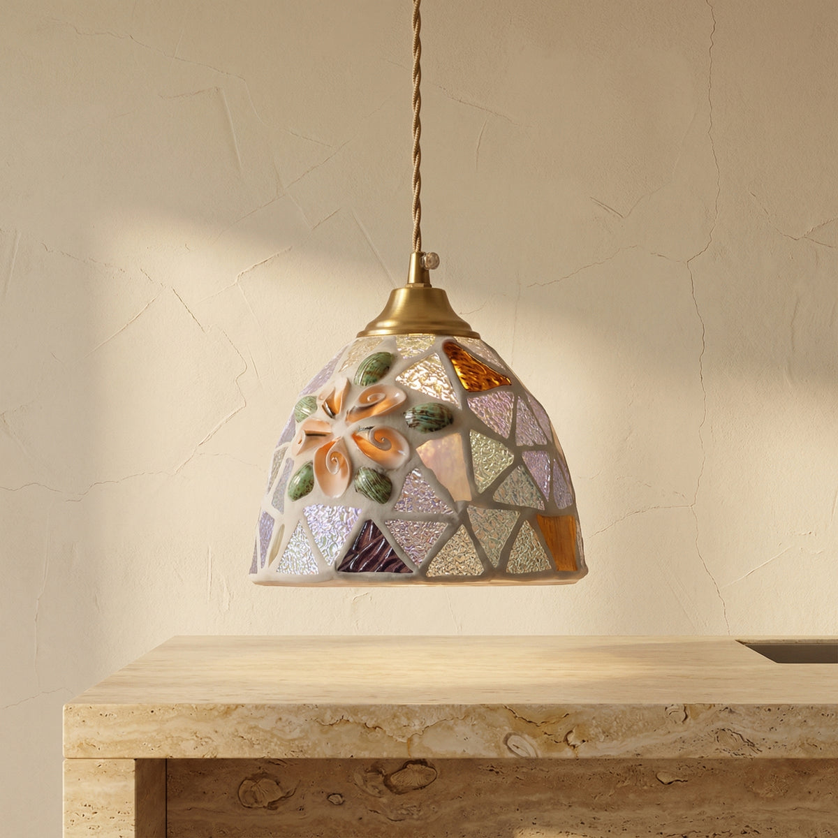 Art Nouveau Stained Glass Pendant Light-Lighting > Chandeliers & Pendant Lights-casanuva-casanuva