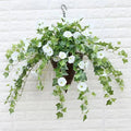 Artificial Wisteria Floral Arrangement No Maintenance-Home Decor > Decorative Accessories-casanuva-White-casanuva