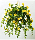 Artificial Wisteria Floral Arrangement No Maintenance-Home Decor > Decorative Accessories-casanuva-Yellow-casanuva